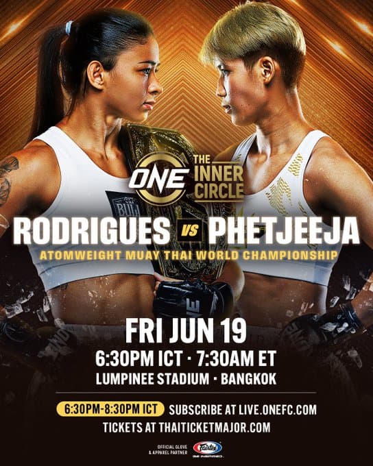 Allycia Rodrigues versus Phetjeeja ONE Fight Night poster